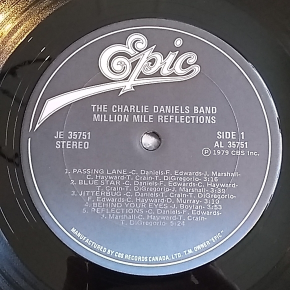 The Charlie Daniels Band - Million Mile Reflections LP - Picture 5 of 6